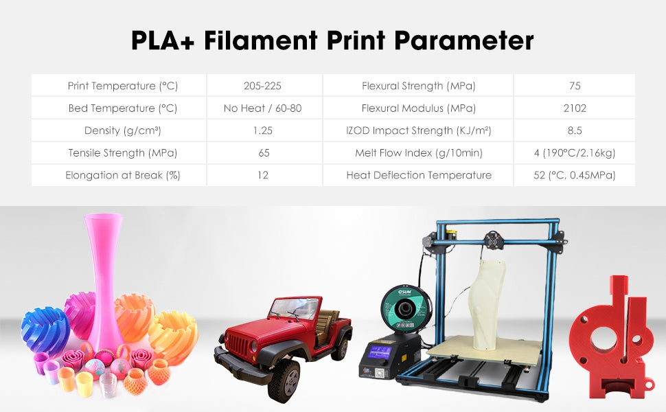 eSUN PLA+ Filament PLA Plus 3D Printer Filament PLA Pro